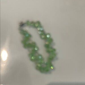 Vintage Green Crystal Beaded Women's Bracelet